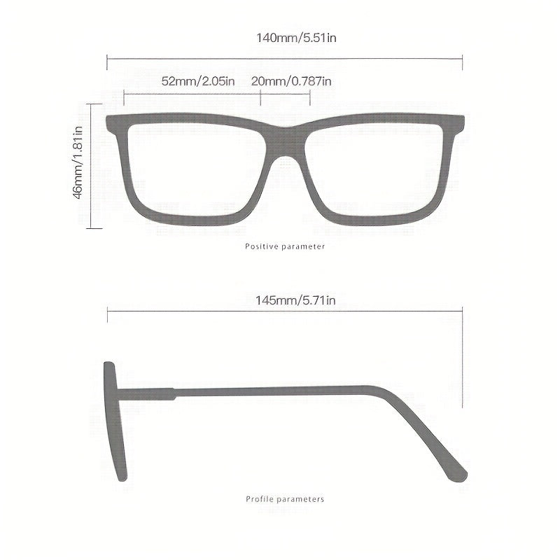 ZanyLen Titanium Anti-Light Adjustable Eye Frame w/ Box, Cloth, Bag
