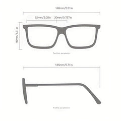 ZanyLen Titanium Anti-Light Adjustable Eye Frame w/ Box, Cloth, Bag