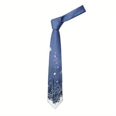 College Style Silver Silk Line Jacquard Men's Ties