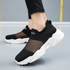 Mesh Slip-On Running Shoes Lightweight Breathable Comfy Women's Sneakers