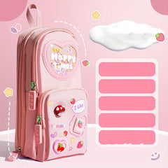Girls Large Capacity Pencil Case & Stationery Set