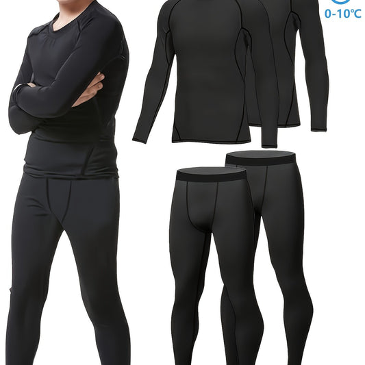 HOPLYNN Compression Long Sleeve Top & Pants Set for Kids