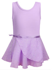 Girl's Sleeveless Dancing Suit Exercise Skirt for Kids