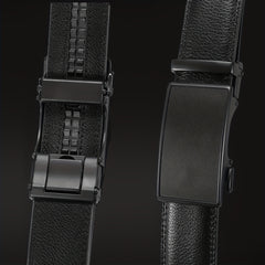 Men's Leather Auto Buckle Adjustable Belt