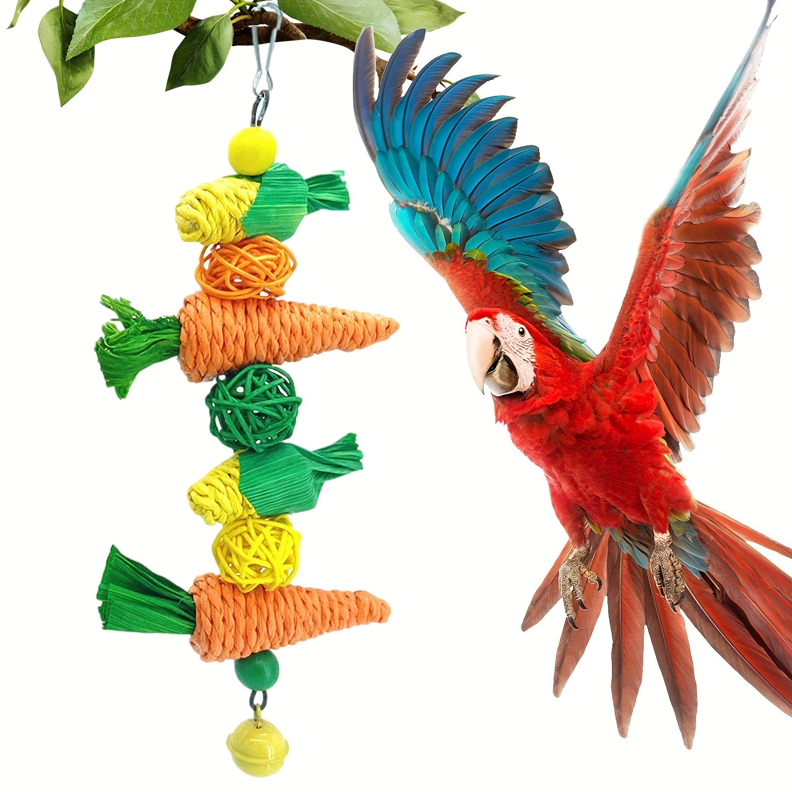 Bird Foraging Toy Cockatiel Parakeet Chewing Hanging Bird Cage Accessories
