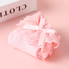 Baby Solid Cotton Lace Socks - Pack of 3