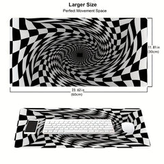 Oversized Gaming Desk Pad Disordered Theme Pattern 3D Printed Mouse Pad