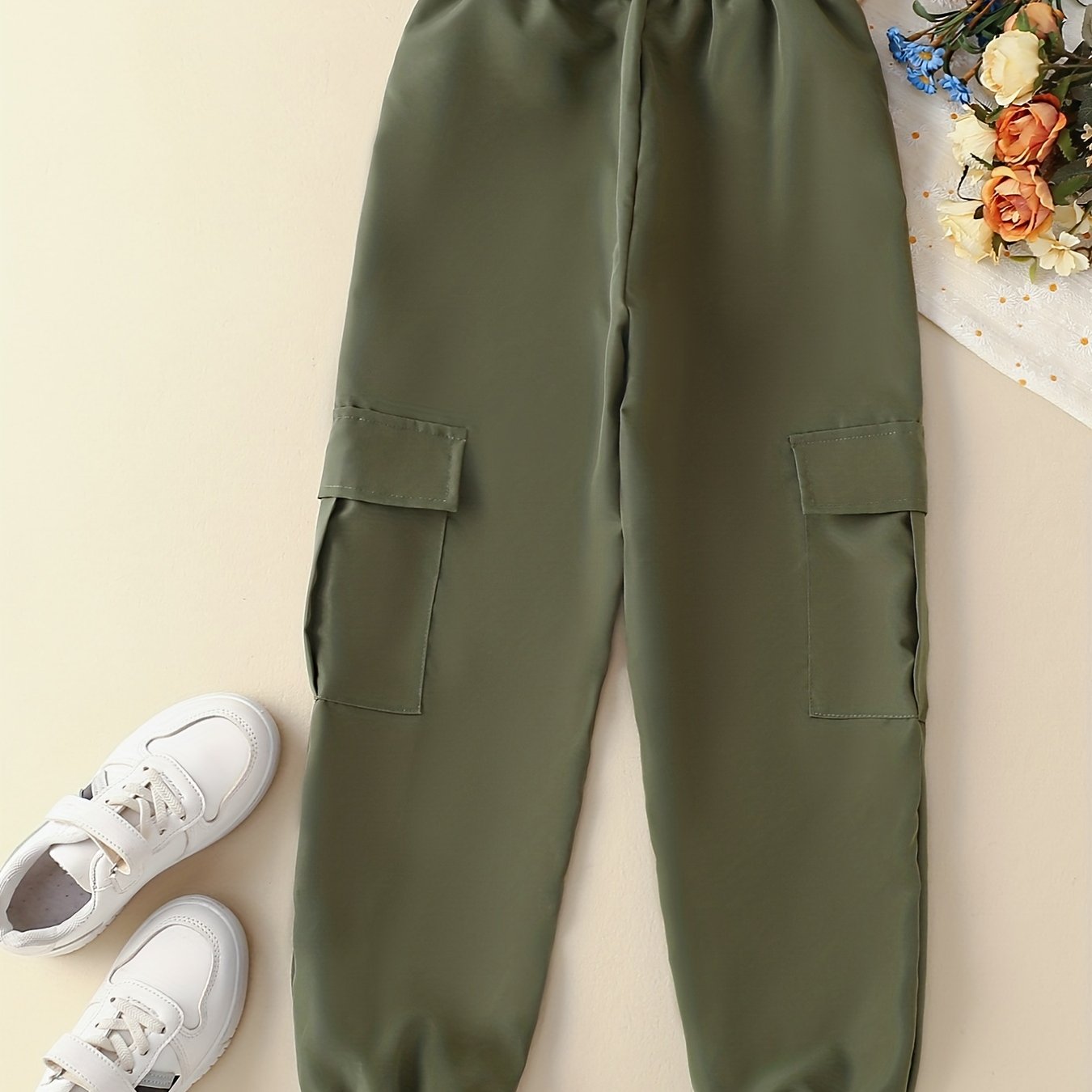 Boys Cargo Pants Elastic Waist Jogger Kids Clothing