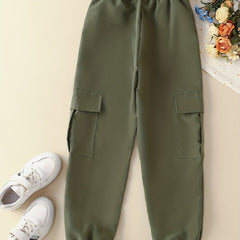 Boys Cargo Pants Elastic Waist Jogger Kids Clothing