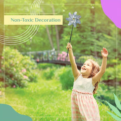 Yellow Holographic Pinwheels for Humane Bird Repellent