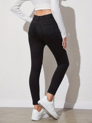High Waist Skinny Jeans High Rise Slim Fit High Stretch Pencil Denim Pants