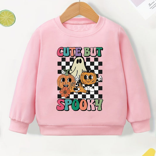 Spooky & Plaid Ghost Crew Neck Top