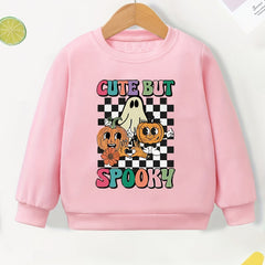 Spooky & Plaid Ghost Crew Neck Top