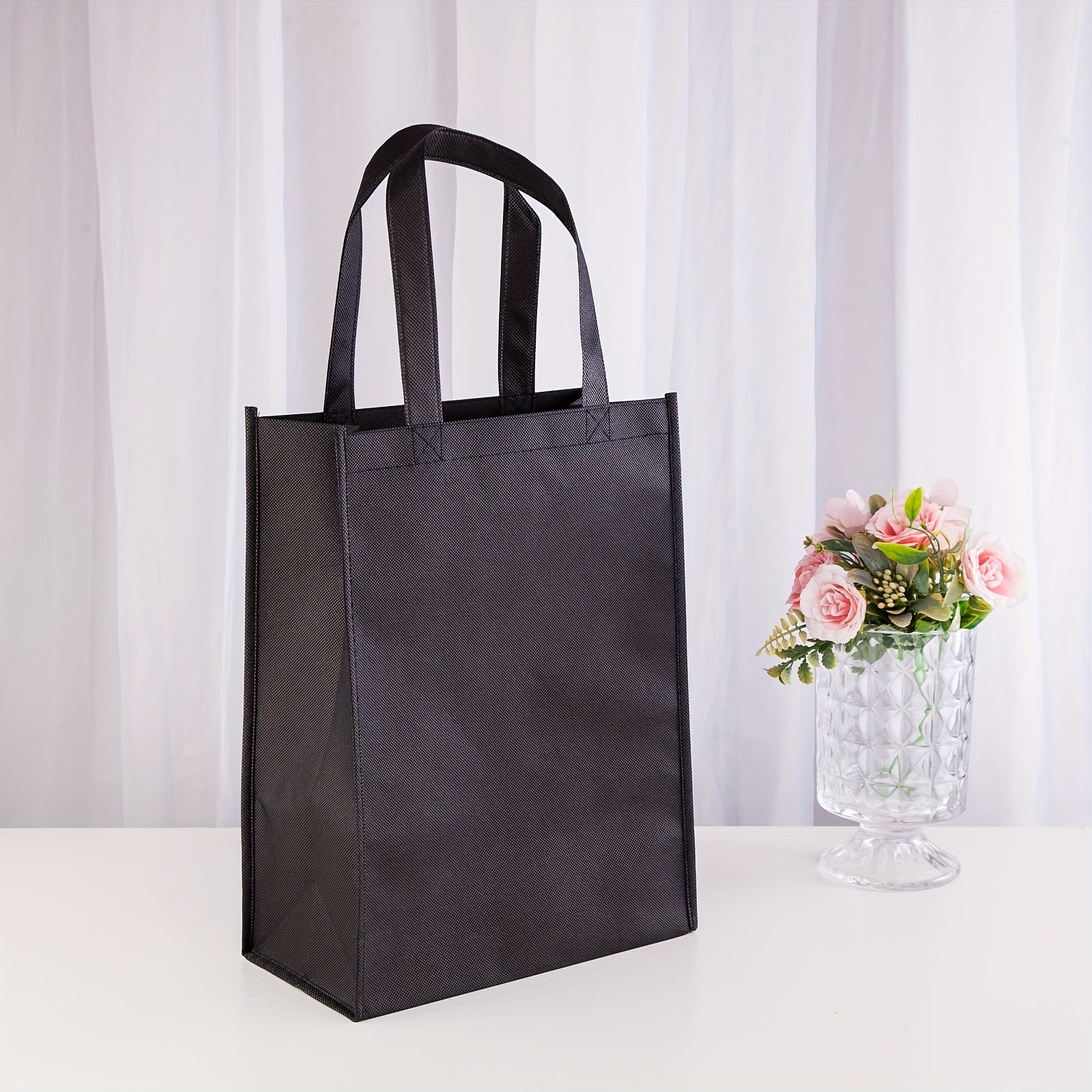 Reusable Tote Bags With Handles Eco Friendly Sturdy Fabric