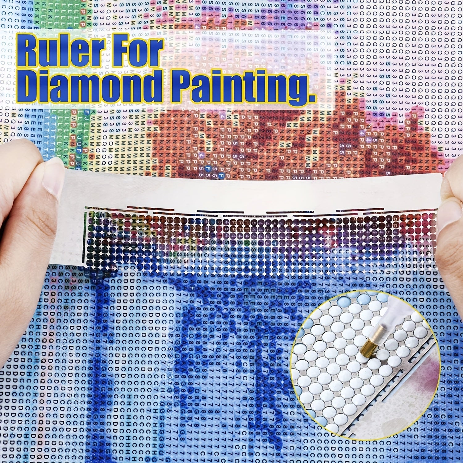 3pcs Diamond Painting Ruler Stainless Steel Tool With 216, 400, 800 Grids