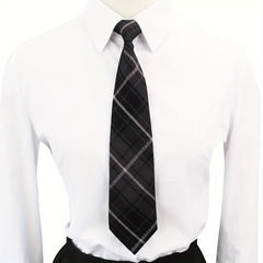 Adjustable Stripe Ties For Boys British Style Lattice Ties For School