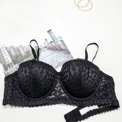 Floral Lace Balconette Push Up Bra Women's Lingerie