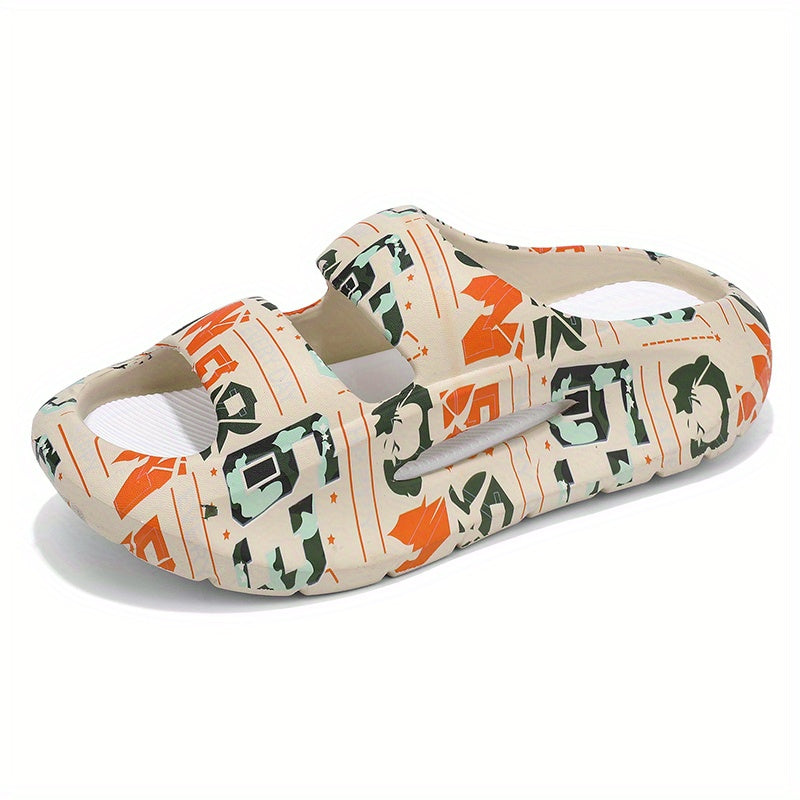 Men's Camo Platform Slides Anti-Skid Slippers