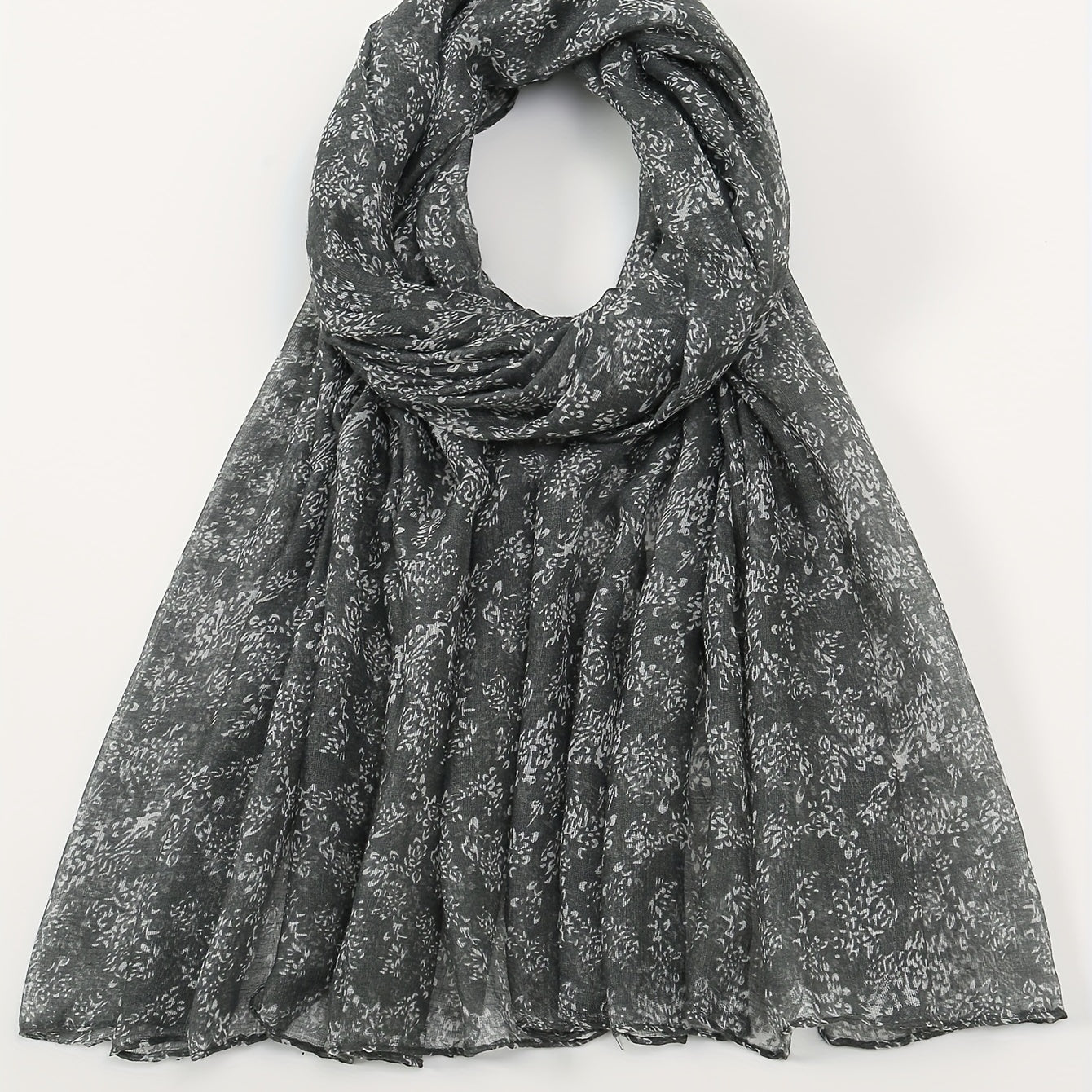 Boho Floral Print Scarf - Windproof Head Wrap for Travel