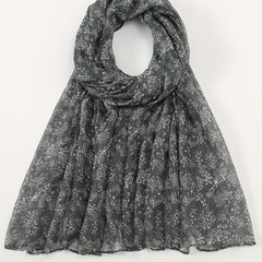 Boho Floral Print Scarf - Windproof Head Wrap for Travel