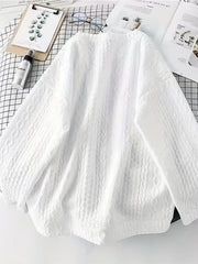 Letter Print Sweatshirt Casual Long Sleeve Crew Neck for Fall & Winter
