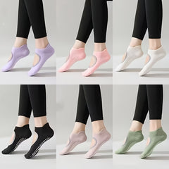 Women's Backless Non-slip Yoga Socks Grips Sports Socks For Pilates Barre Ballet