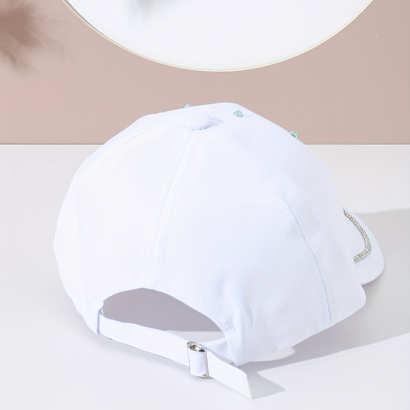 Rhinestone Butterfly Baseball Cap Adjustable Sunscreen Dad Hat Women Sports Hats