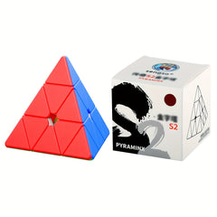 SENGSO Speed Cube Pyramid 3X3X3 Smooth Turning Stickerless