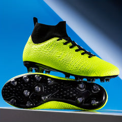 Boy's High Top Soccer Cleat Spikes Non Slip Professional Outdoor Soccer Shoes
