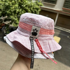 Baby Sun Protection Hat Casual Plaid Fisherman Hat