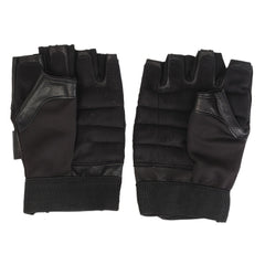 Men's PU Leather Gym Gloves with Wrist Wrap - Fitness & Training