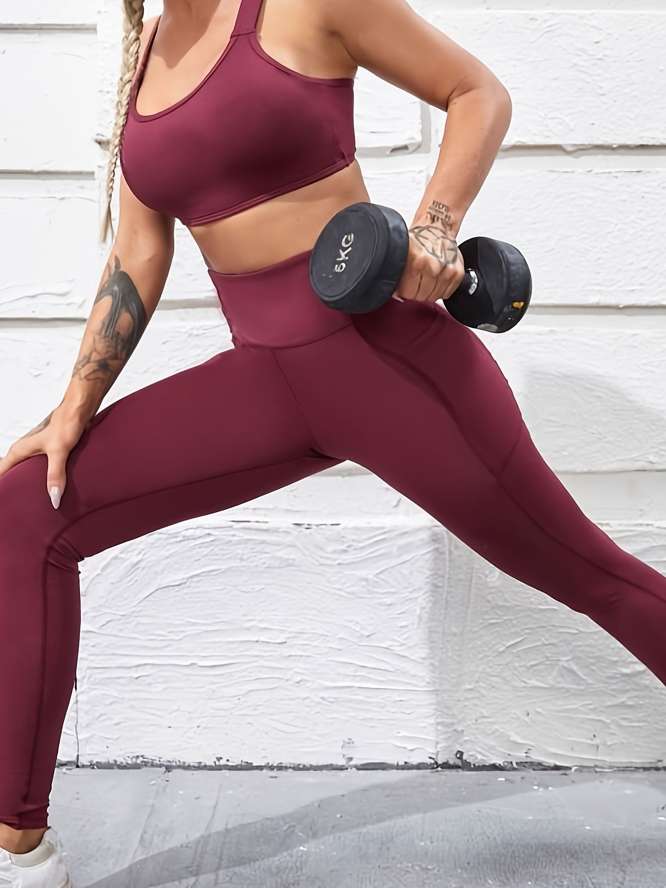 Women's 2 Piece Tracksuit Sports Bra & Leggings Set For Yoga Fitness Gym