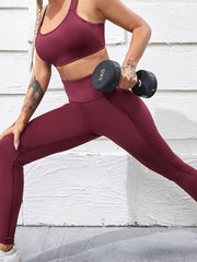 Women's 2 Piece Tracksuit Sports Bra & Leggings Set For Yoga Fitness Gym
