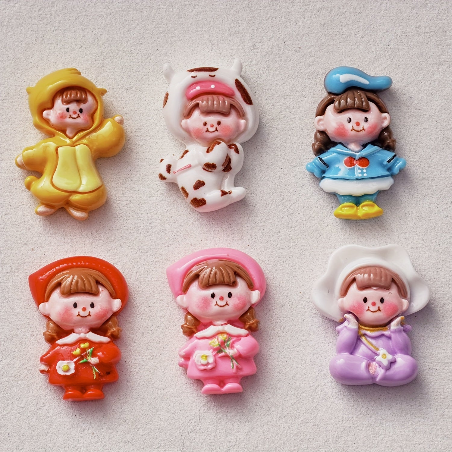 10pcs Princess DIY Accessories Pack for Crafts, Phone Case, Keychain