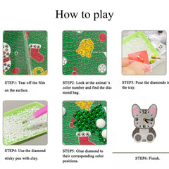DIY Diamond Painting Clock Kit 18x11in Acrylic Material for Beginners