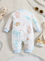 Cute Cartoon Printed Cotton Baby Romper