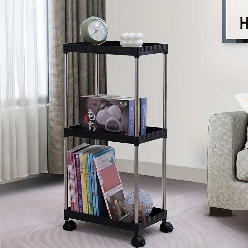 3 Tier Utility Cart Rolling Organization Cart Multifunctional Storage Shelves
