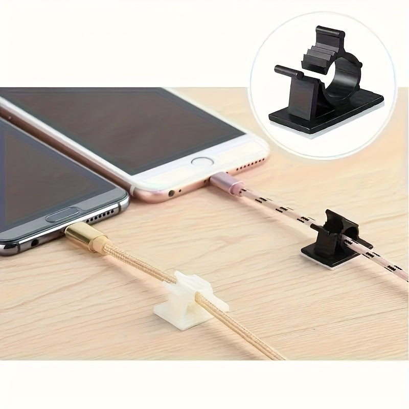 Adjustable Nylon Cable Clamp Bracket for Data Cables, 0.4-0.5in Diameter