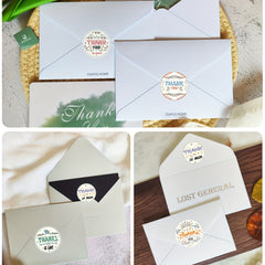 100pcs Thank You Stickers - 5 Cute Designs for DIY Decoration