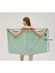 Strapless Ruffle Night Robe Sleeveless Bow Tie Fuzzy Robe Women's Sleepwear