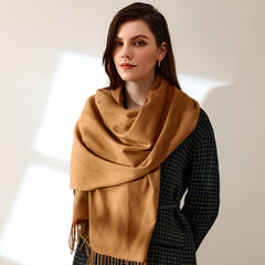 Cashmere Solid Scarf Cold Weather Scarves Wraps For Women Girls Her