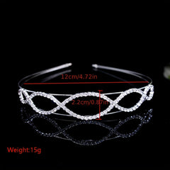 Rhinestone Queen Crown Tiara Headband Bridal Wedding Hair Accessory