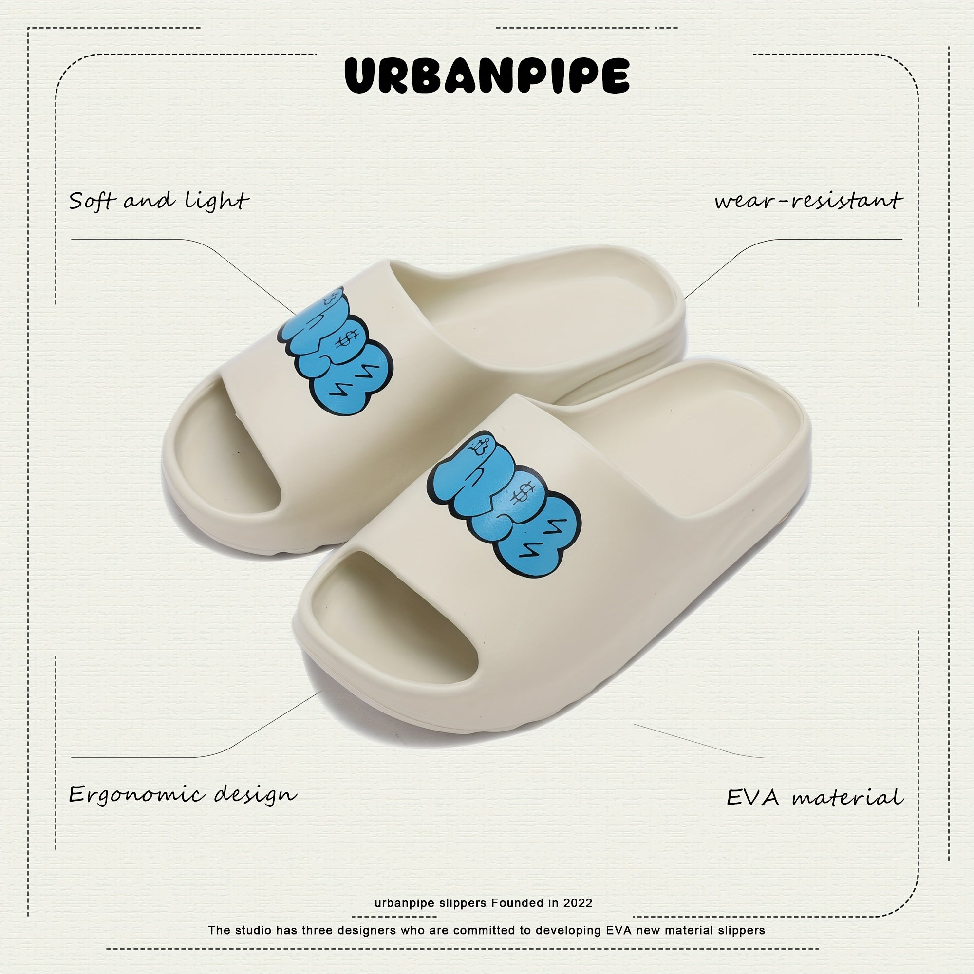 Unisex Non Slip Couple Slides Lightweight Open Toe Quick Dry Slippers