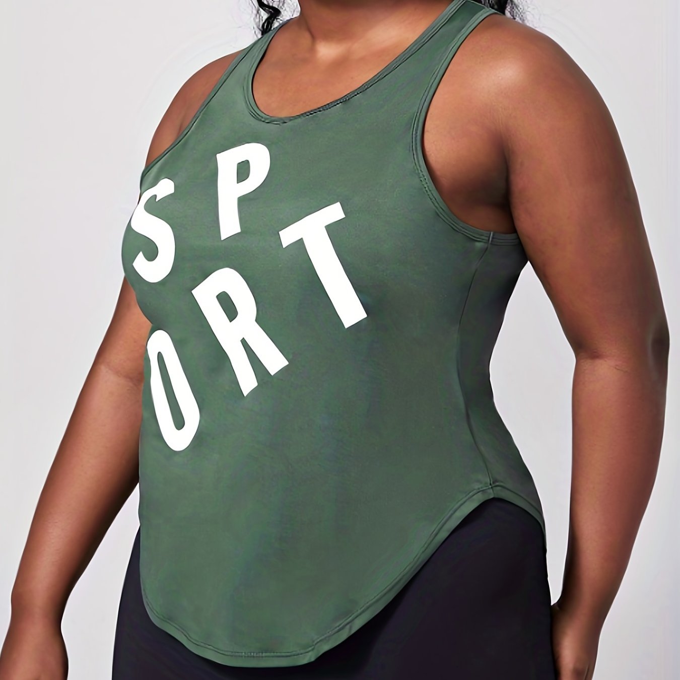 Women's Sports Tank Top with Letter Print