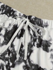 Tie Dye Drawstring Sporty Shorts