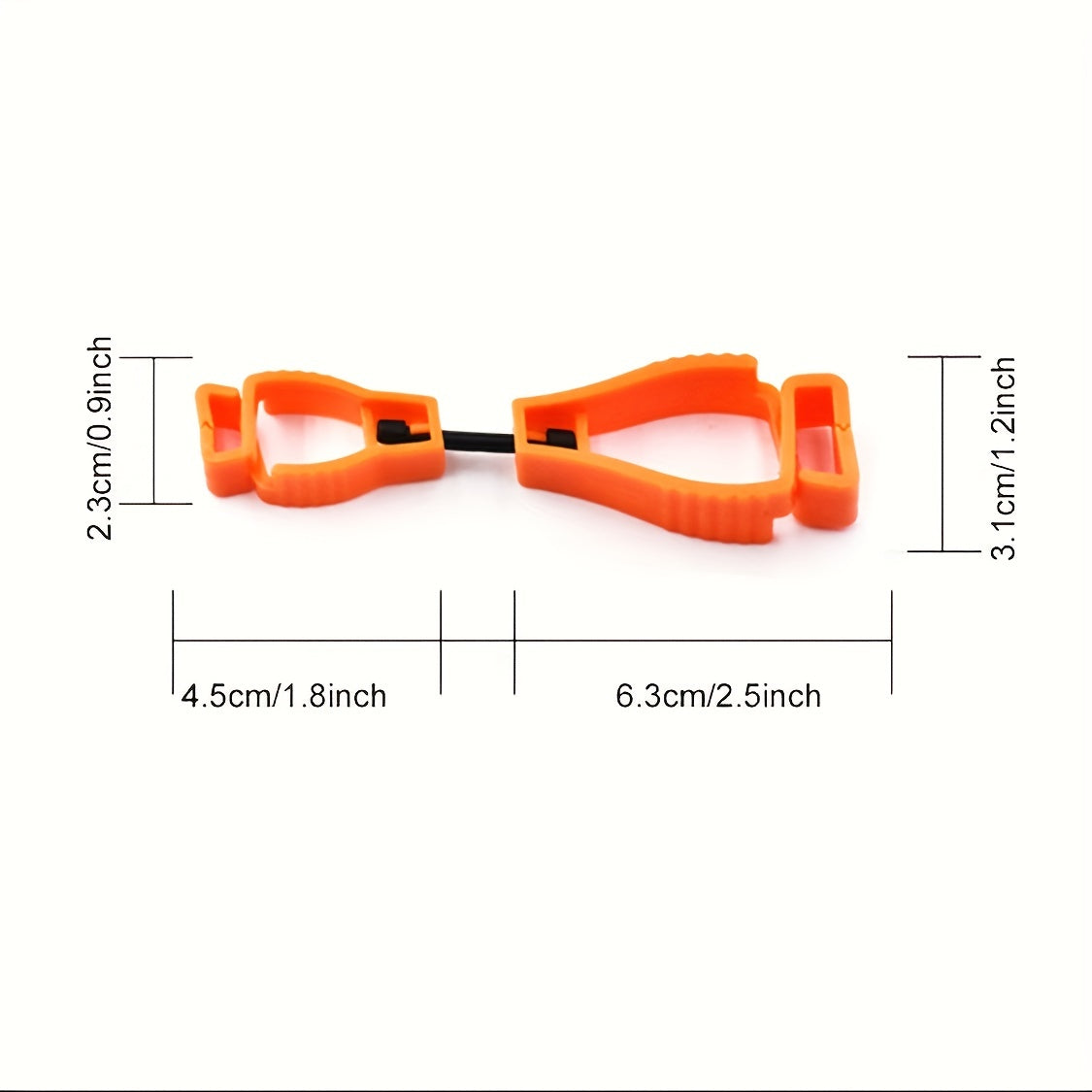 High Strength POM Plastic Safety Work Gloves Anti Lost Clip Buckle