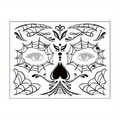 Spider Web Temporary Tattoo Stickers for Halloween Party