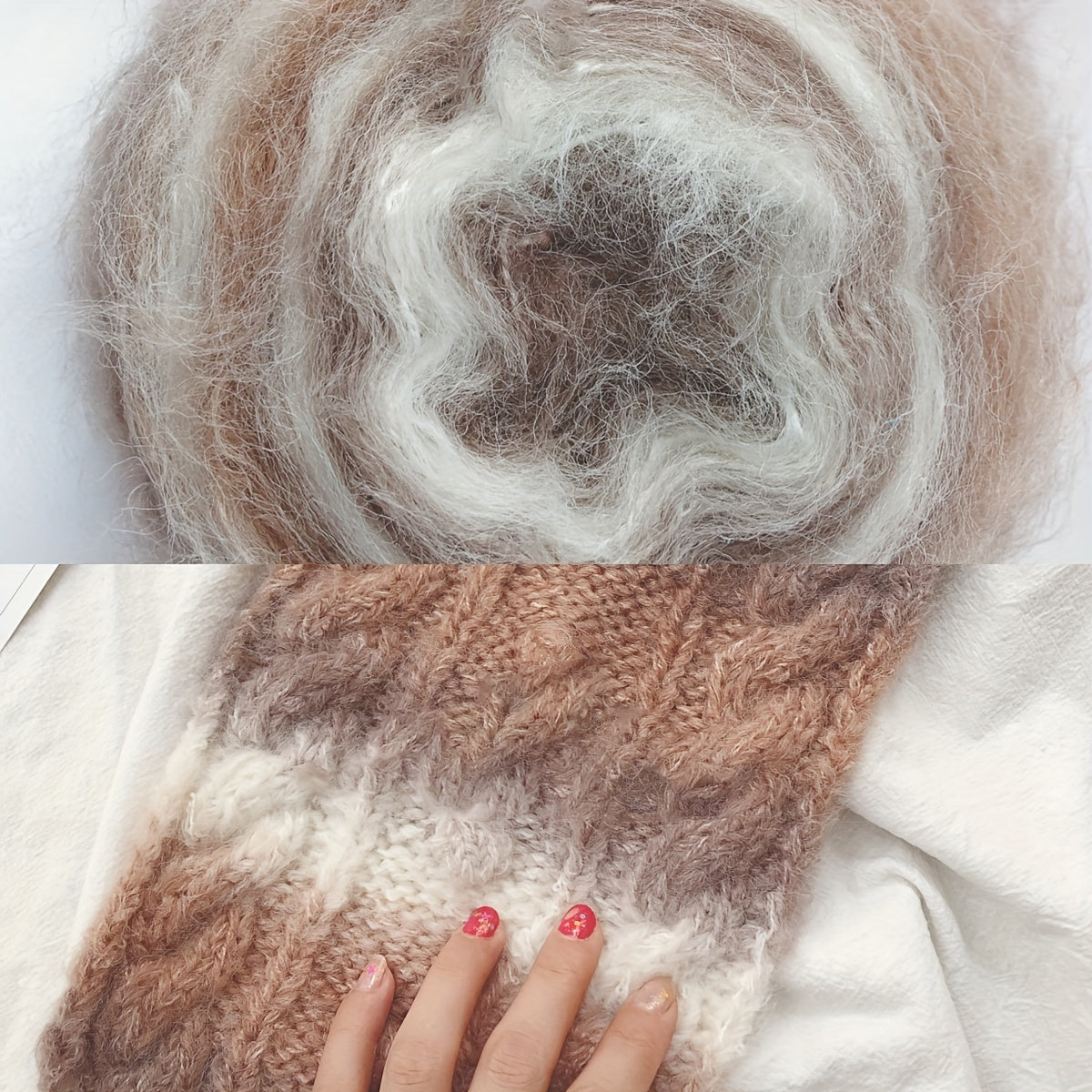 Dreamy Rainbow Long Mohair DIY Knitting Crocheting Soft Accessories