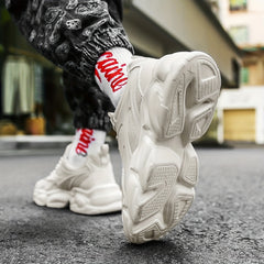 Men's Chunky Lace up Sneakers Casual Walking Shoes