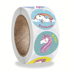 500pcs Cartoon Animal Unicorn Reward Sticker Teacher Encouragement Stationery